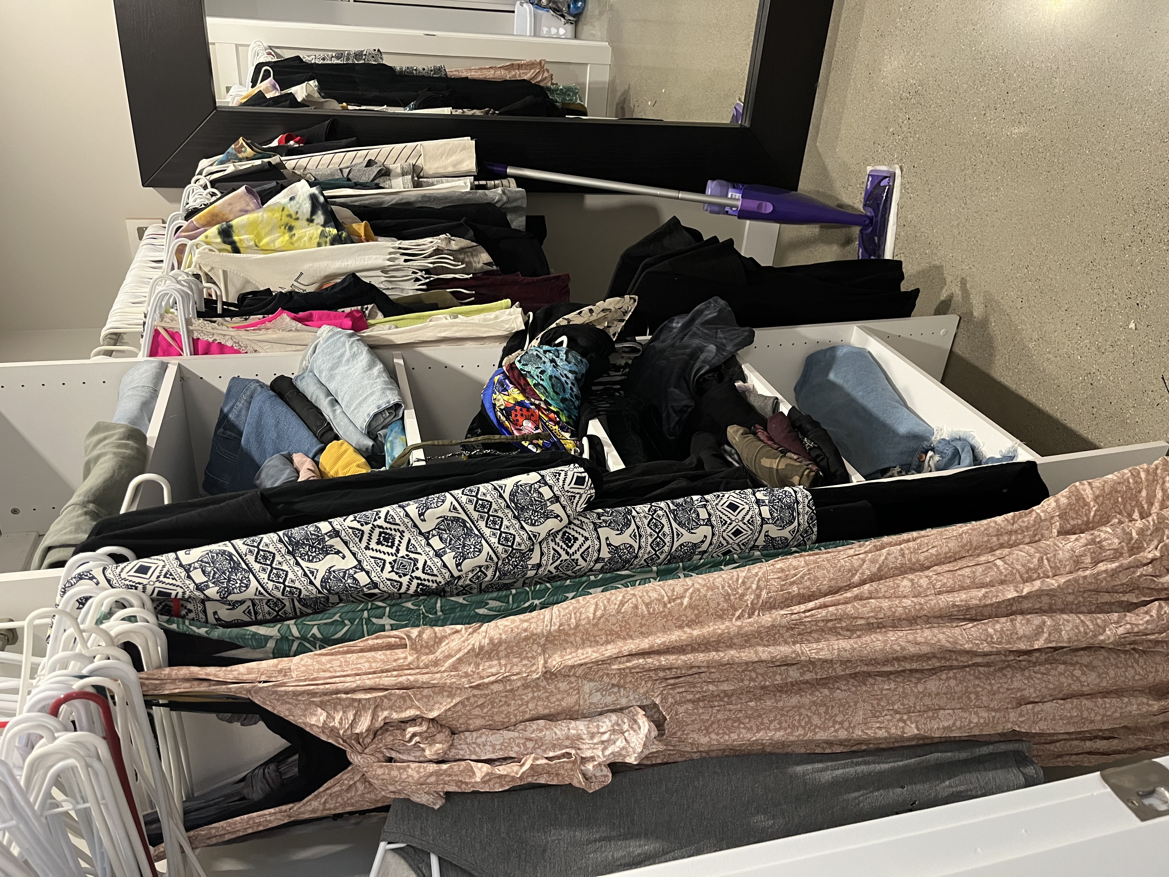 Closet before organizing